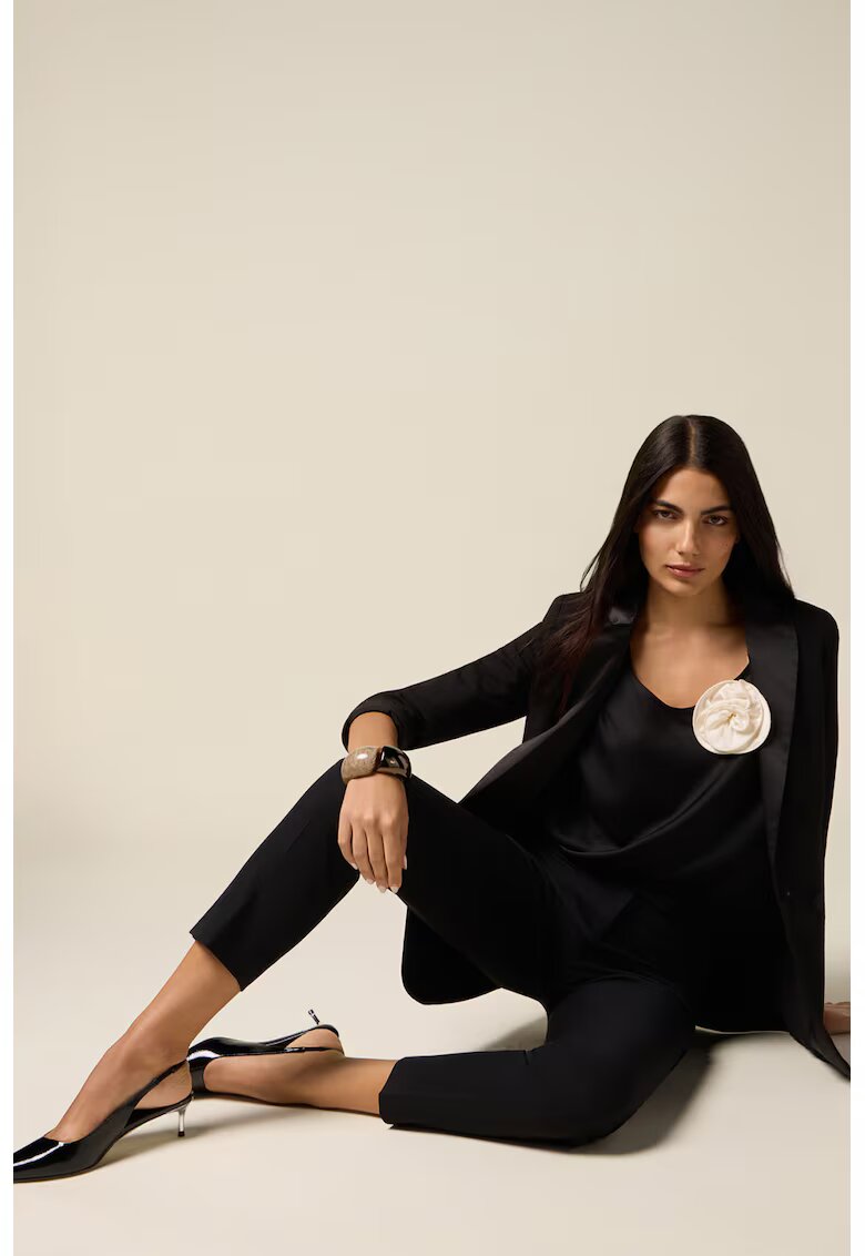 Oltre Pantaloni crop eleganti cu pensa - Negru