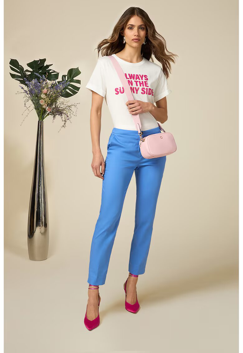 Oltre Pantaloni drepti din amestec de bumbac - Albastru royal