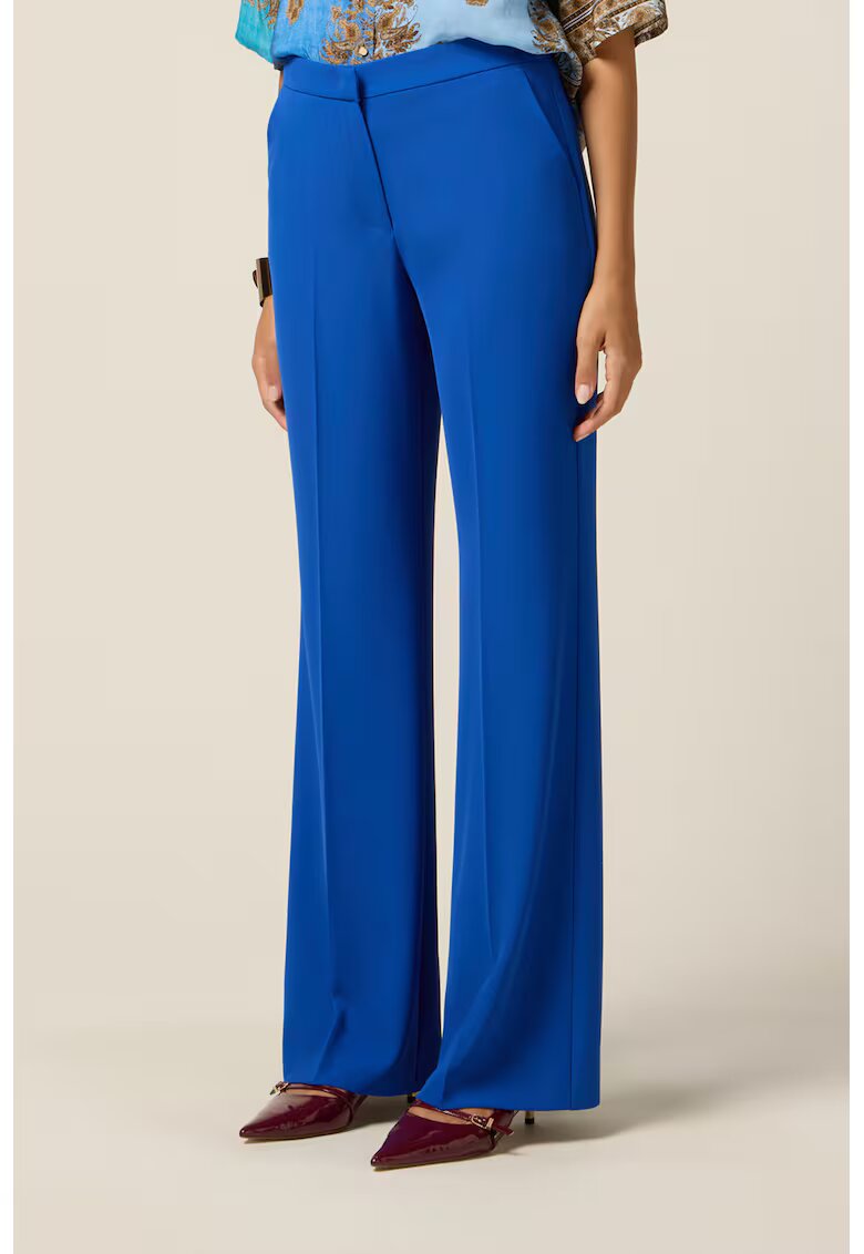 Oltre Pantaloni eleganti evazati - Albastru royal