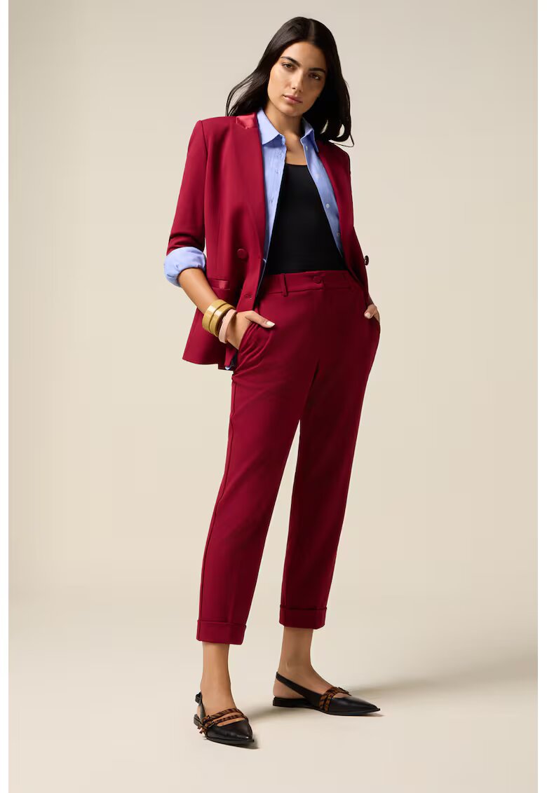 Oltre Pantaloni eleganti trei sferturi - Rosu inchis
