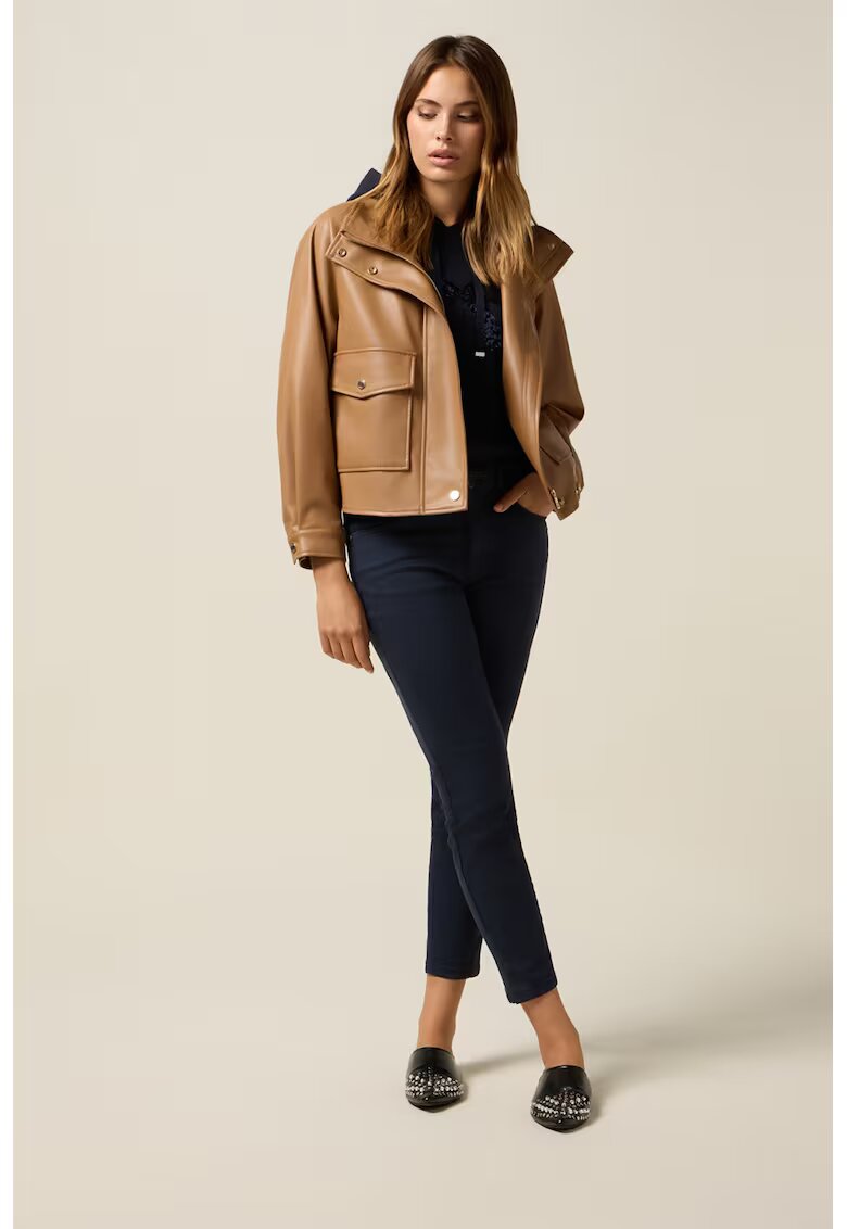 Oltre Pantaloni slim-fit din amestec de lyocell - Albastru ultramarin