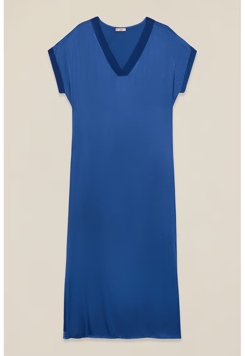 Oltre Rochie midi de satin - Albastru inchis