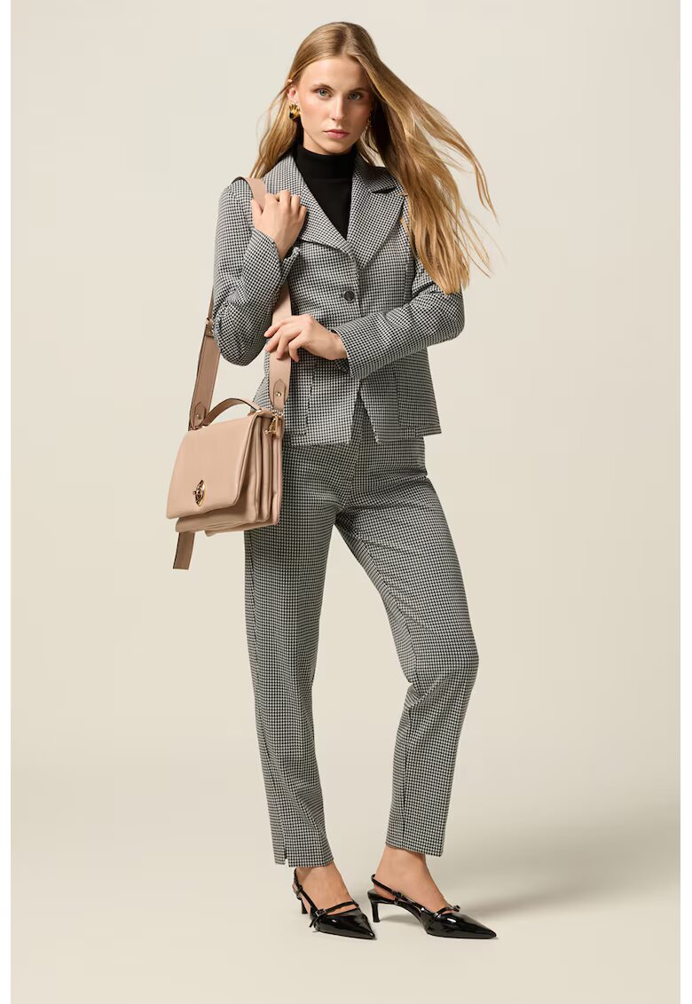 Oltre Sacou regular fit - Alb/Negru