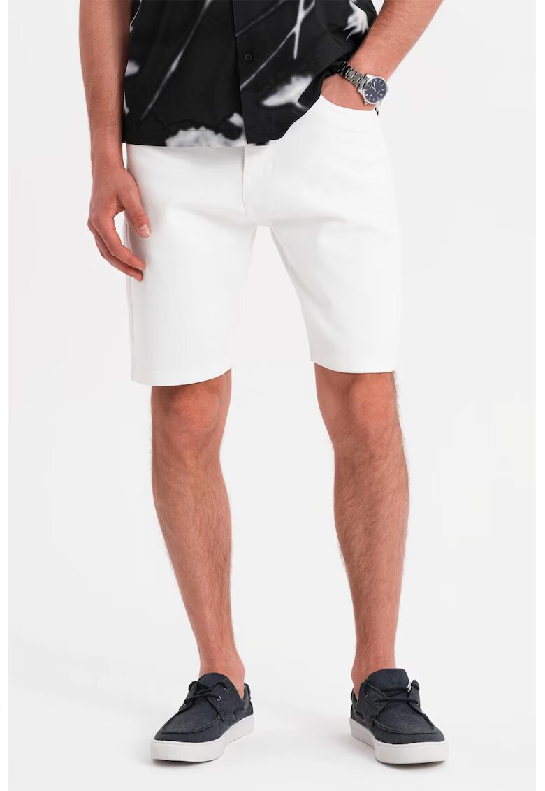 OMBRE Blugi scurti cu buzunare - Alb