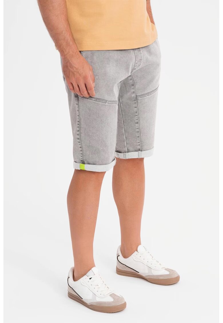 OMBRE Blugi scurti regular fit - Gri deschis