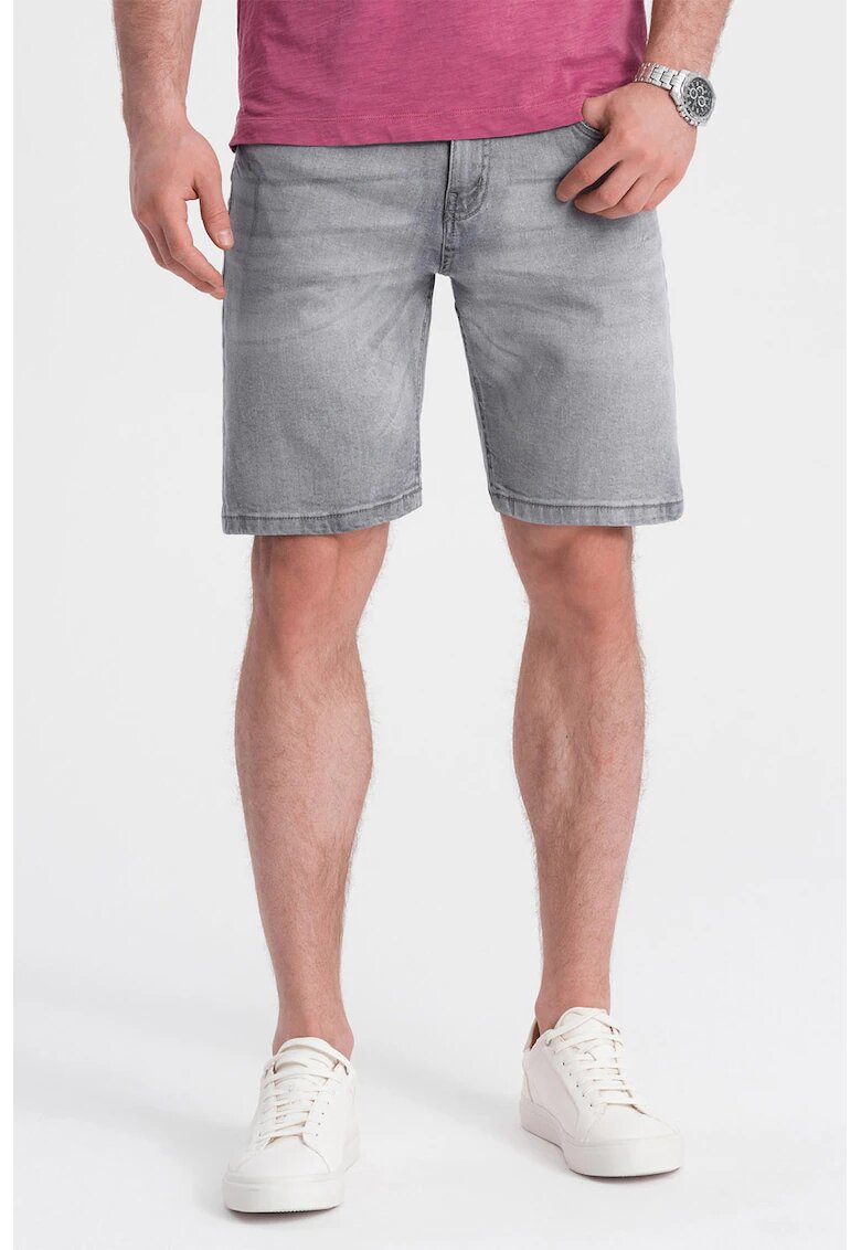 OMBRE Blugi scurti relaxed fit - Gri