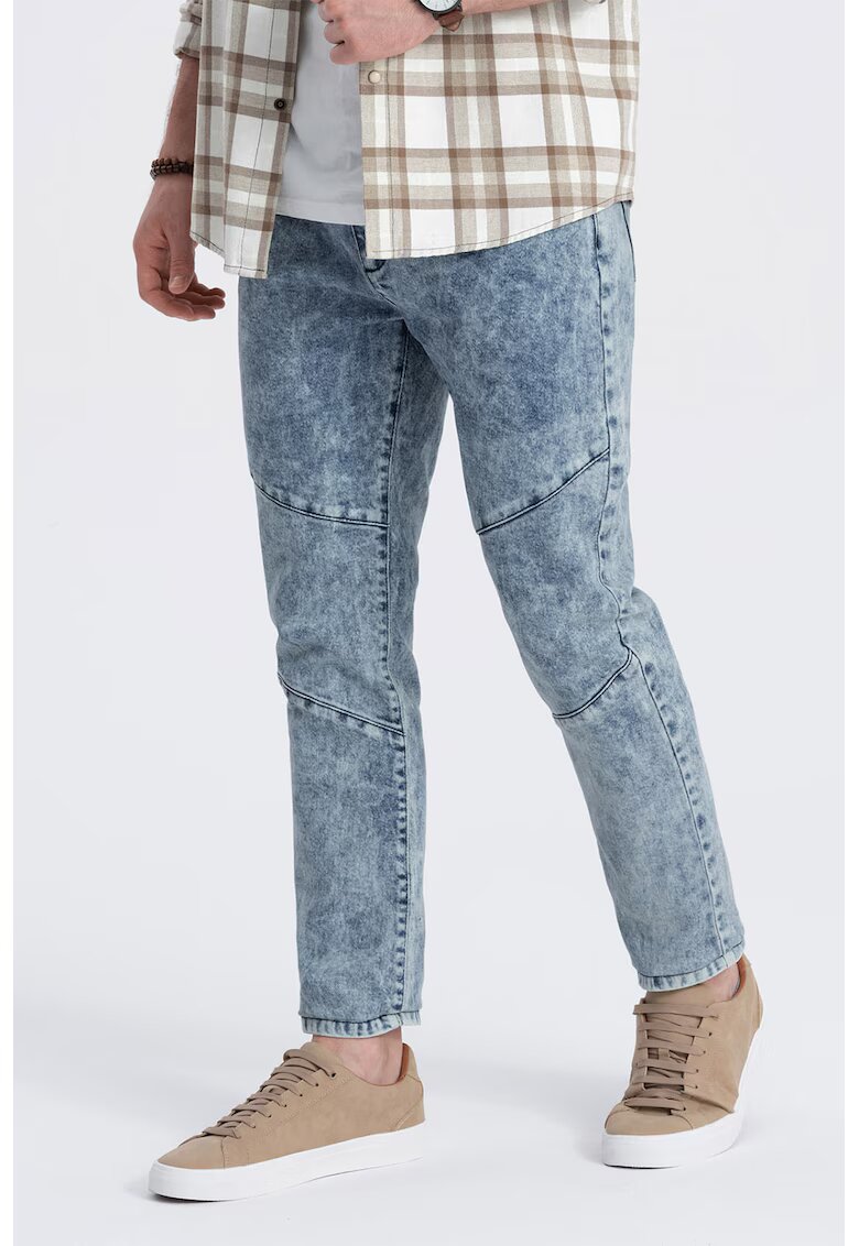 OMBRE Blugi slim fit cu buzunare - Albastru deschis