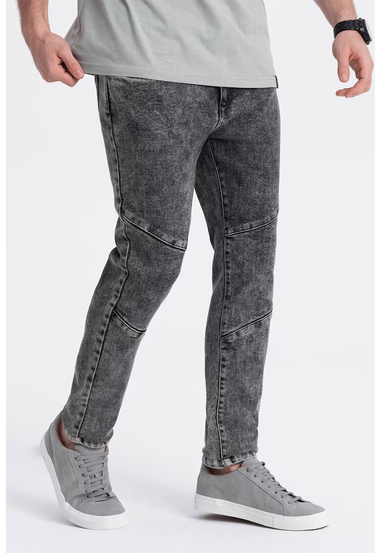 OMBRE Blugi slim fit cu buzunare - Gri