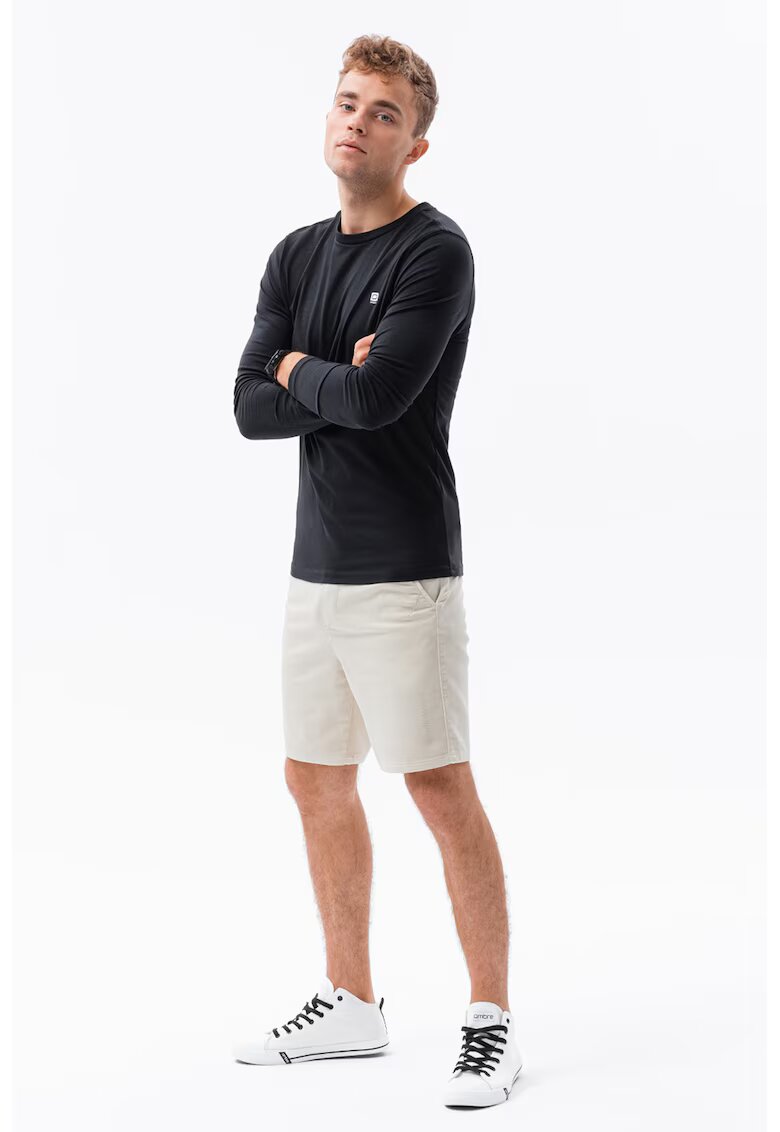 OMBRE Bluza cu decolteu la baza gatului - Negru