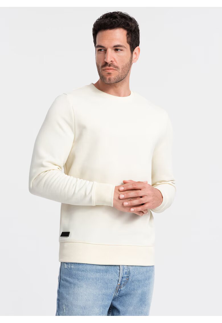 OMBRE Bluza de trening din bumbac cu model uni