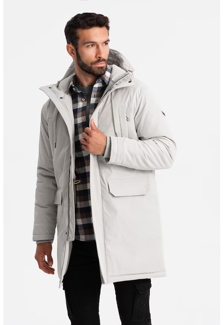 OMBRE Geaca parka OM-JALJ-0166 - Cu fermoar - Cu gluga - Barbati