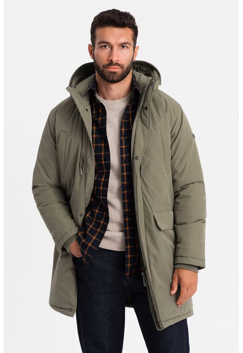 OMBRE Geaca parka OM-JALJ-0166 - Cu fermoar - Cu gluga - Barbati