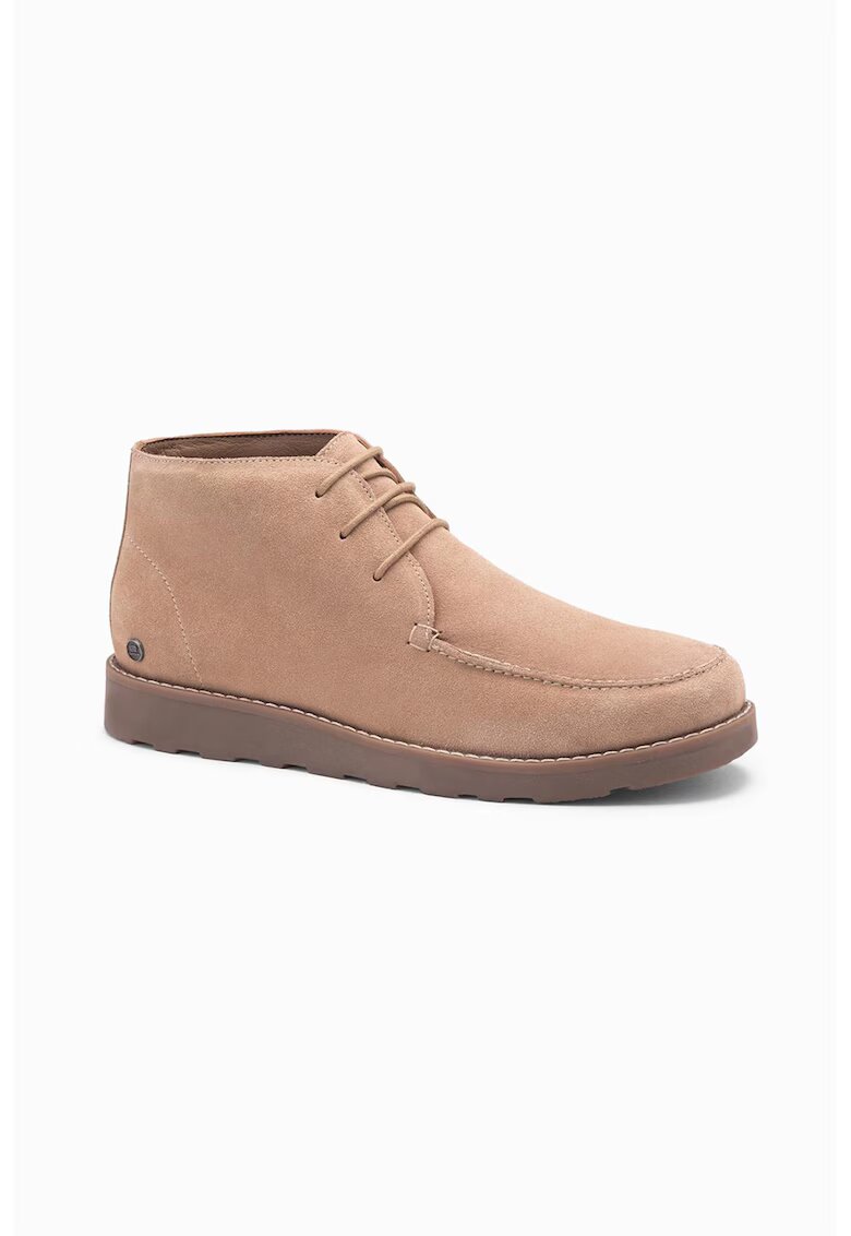 OMBRE Ghete Chukka de piele intoarsa cu sireturi - Bej