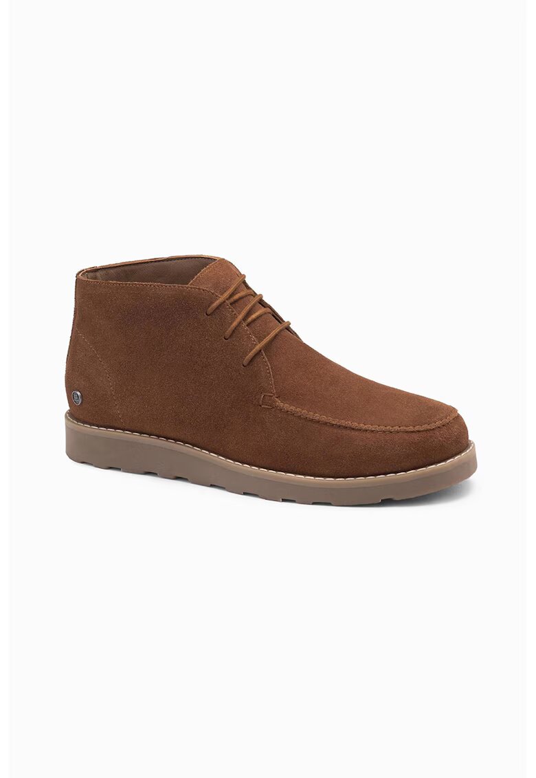 OMBRE Ghete Chukka de piele intoarsa cu sireturi - Maro
