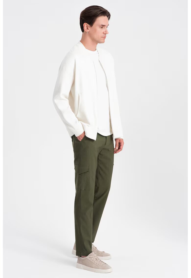 OMBRE Pantaloni cargo cu croiala dreapta - Kaki