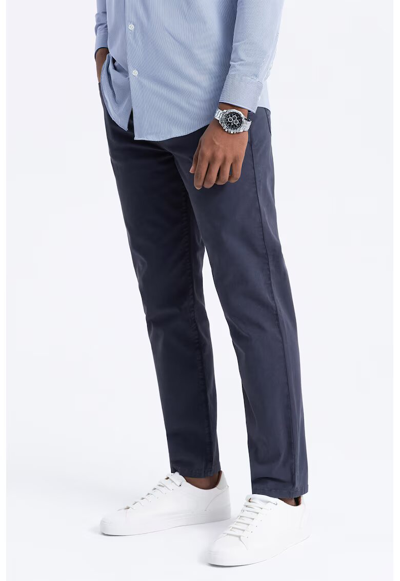 OMBRE Pantaloni cu talie medie - Albastru inchis