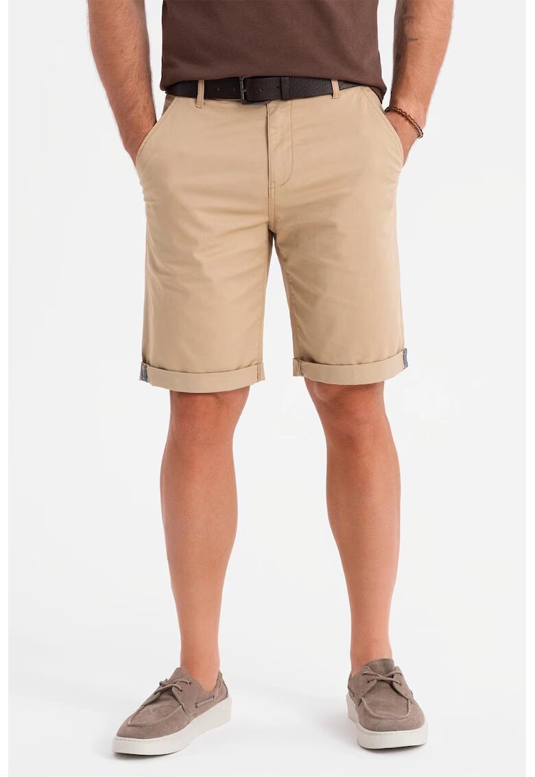 OMBRE Pantaloni regular fit cu buzunare - Bej