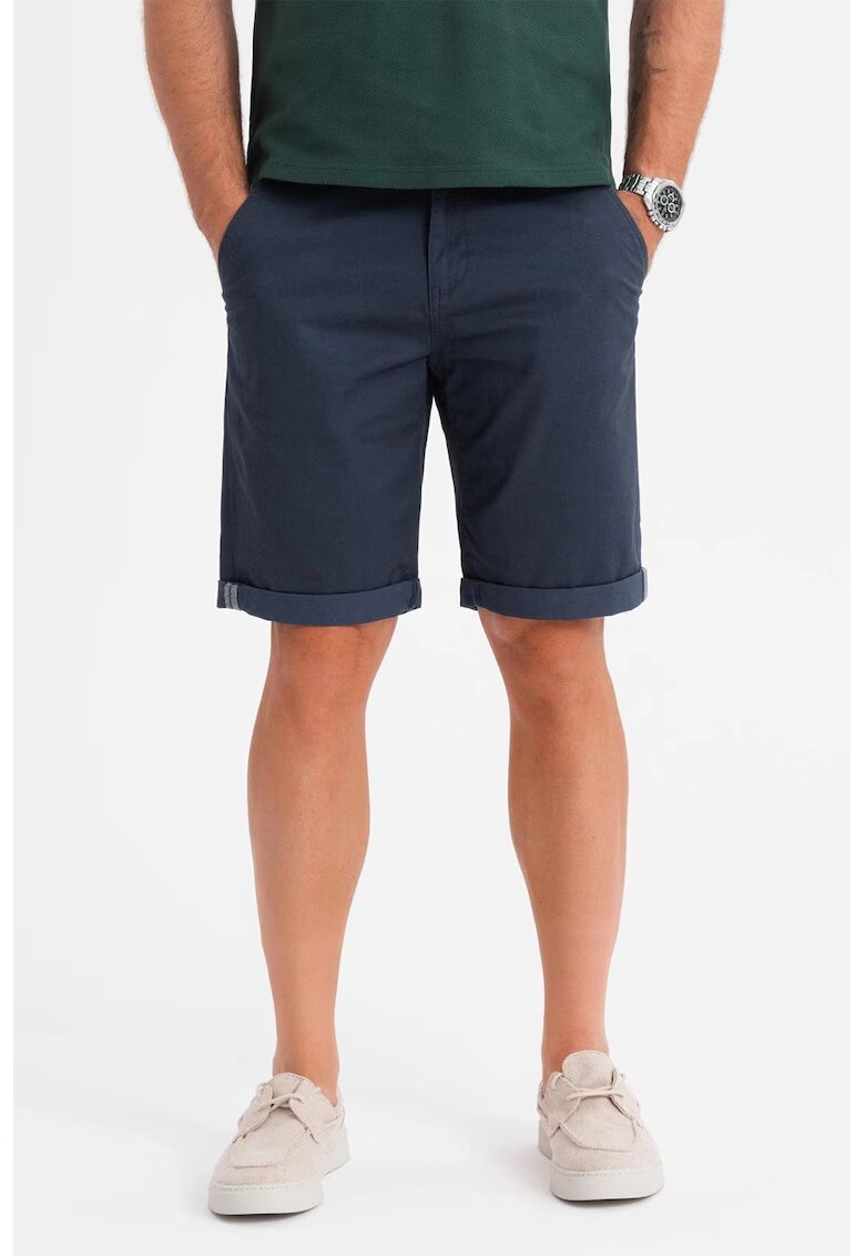 OMBRE Pantaloni regular fit cu buzunare - Bleumarin