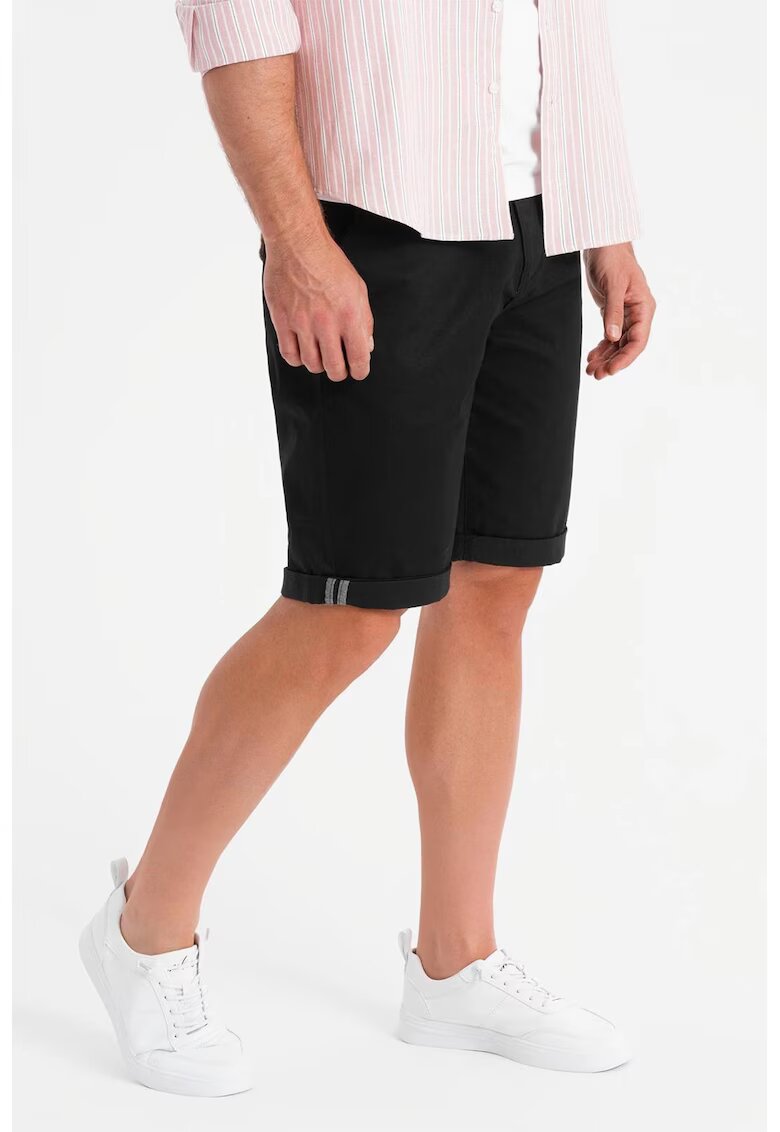 OMBRE Pantaloni regular fit cu buzunare - Negru