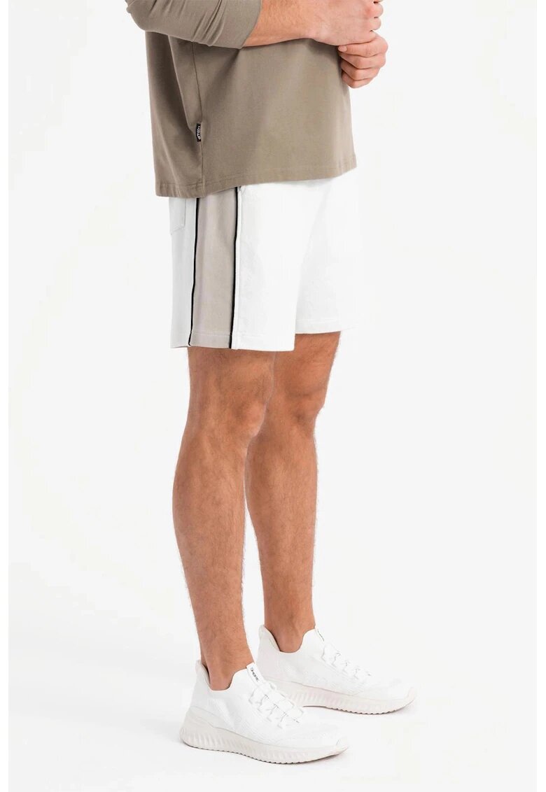 OMBRE Pantaloni scurti relaxed fit cu buzunare laterale - Alb murdar