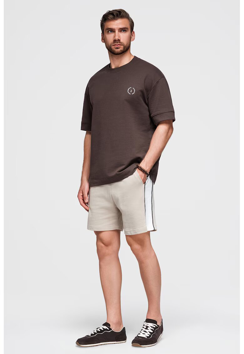OMBRE Pantaloni scurti relaxed fit cu buzunare laterale - Bej