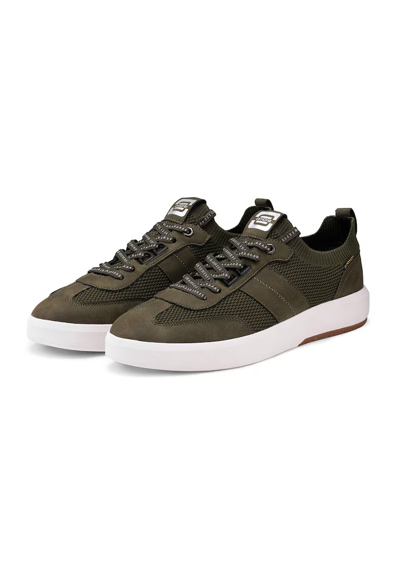 OMBRE Pantofi sport slip-on din piele ecologica si plasa - Verde
