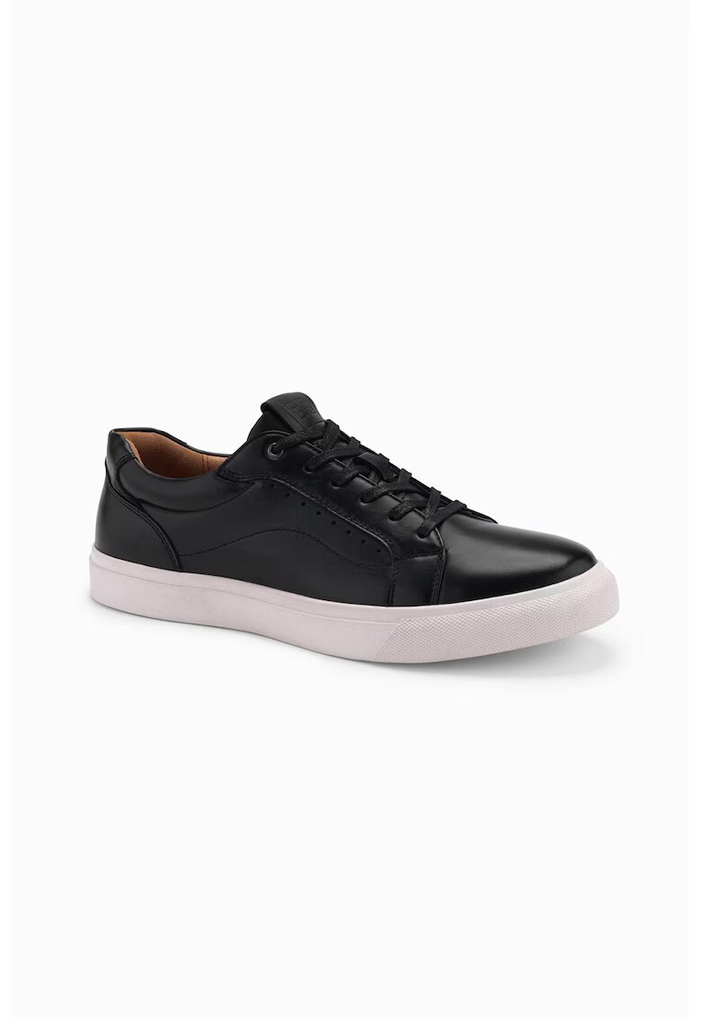 OMBRE Pantofi sport uni de piele ecologica - Negru
