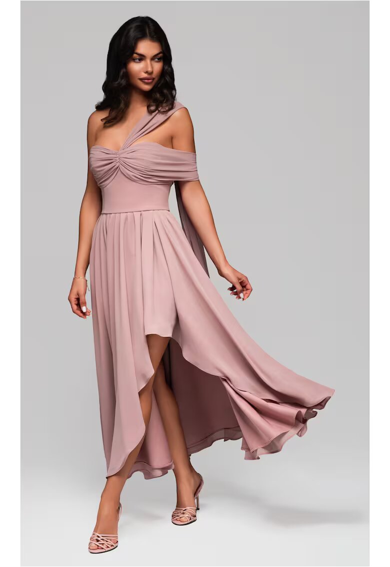 OMBRE Rochie de seara Maxi LARICA LA-OM-DLR196 - Roz deschis