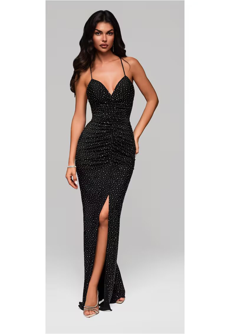 OMBRE Rochie de seara Maxi LARICA LA-OM-DLR200 - Nude - - Negru