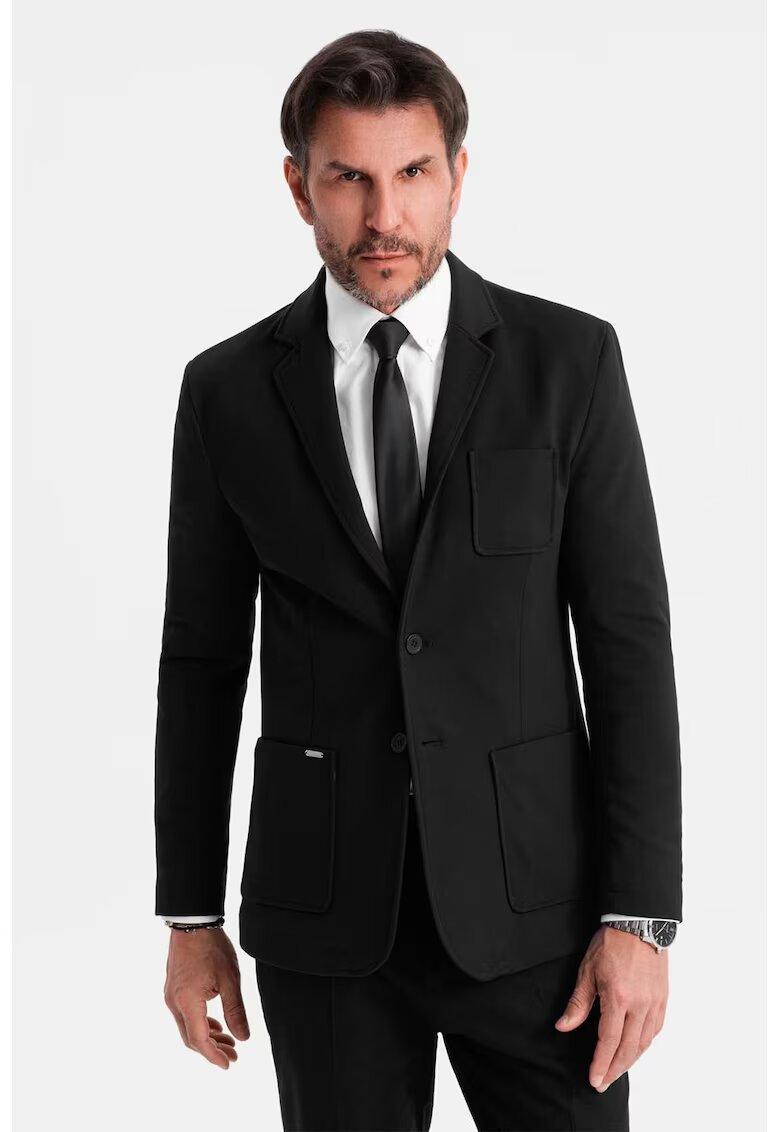 OMBRE Sacou slim-fit cu buzunar pe piept