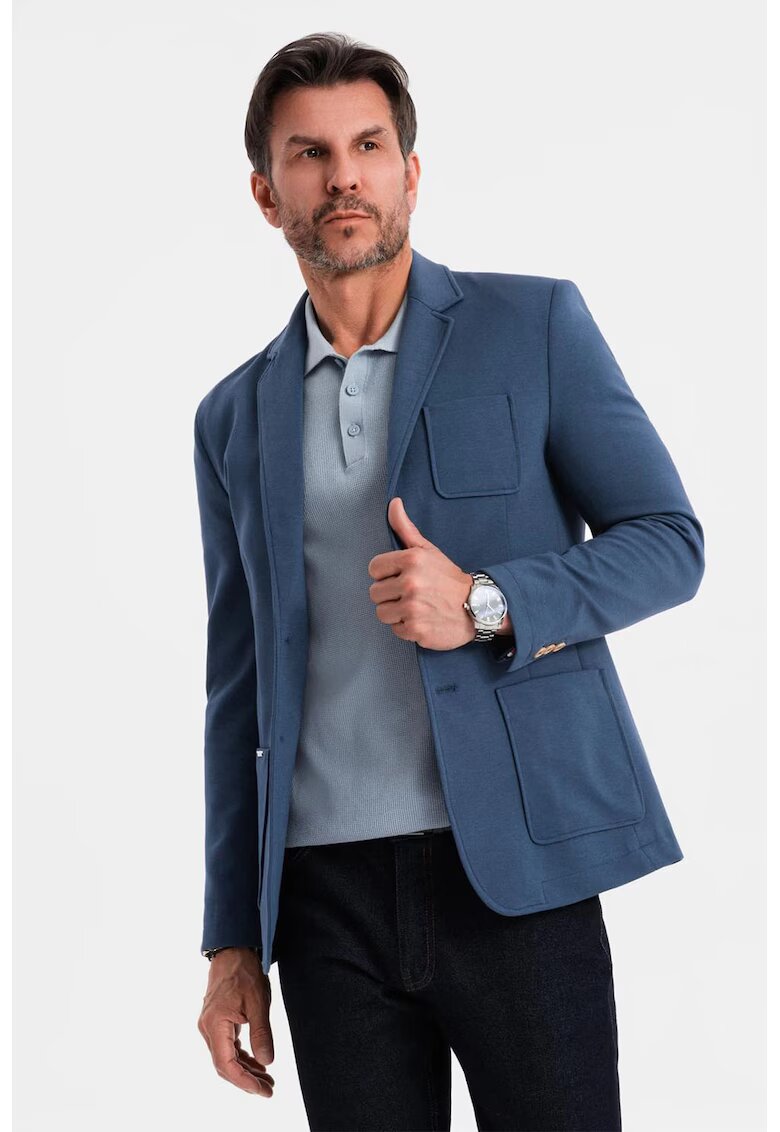 OMBRE Sacou slim-fit cu buzunar pe piept