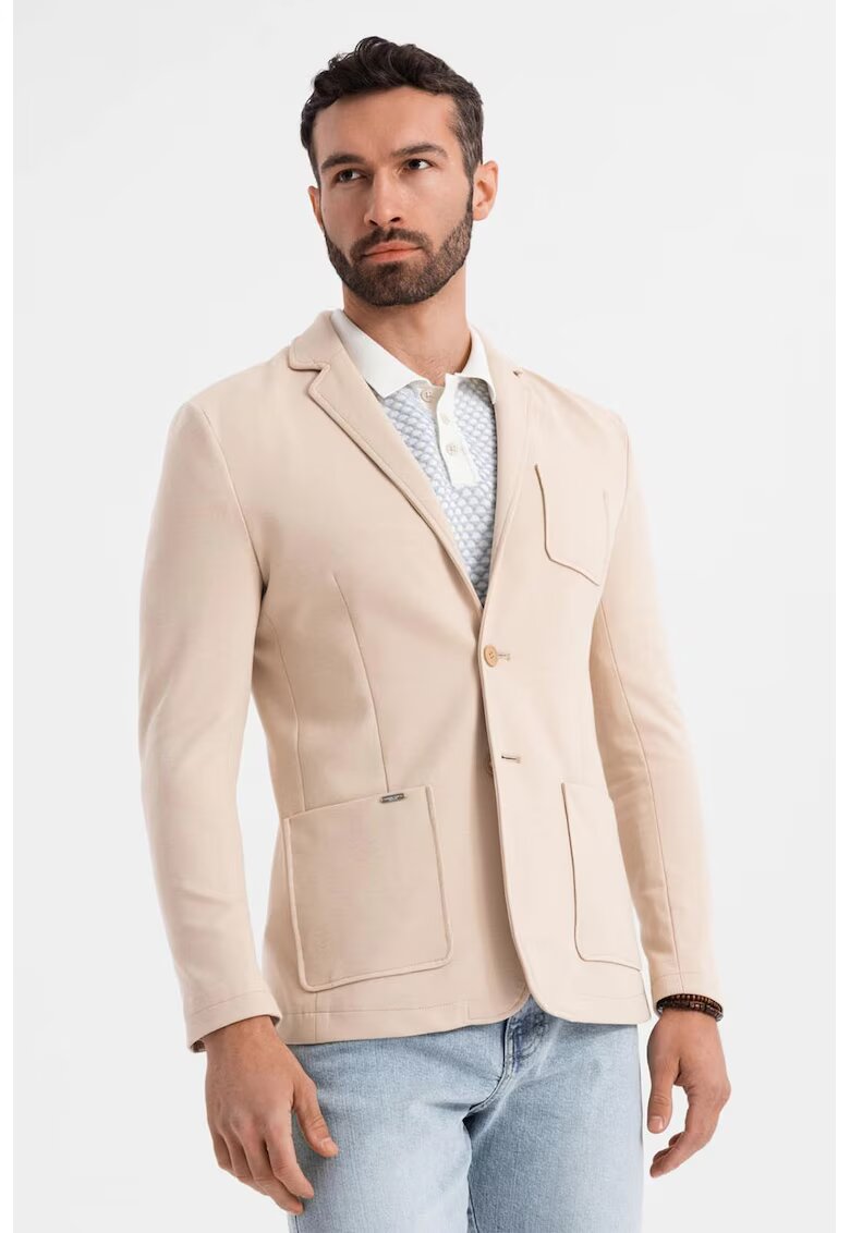 OMBRE Sacou slim-fit cu buzunar pe piept