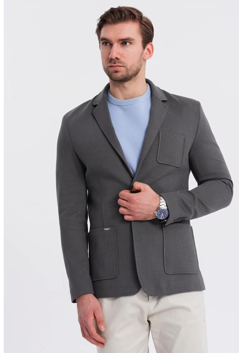 OMBRE Sacou slim-fit cu buzunar pe piept
