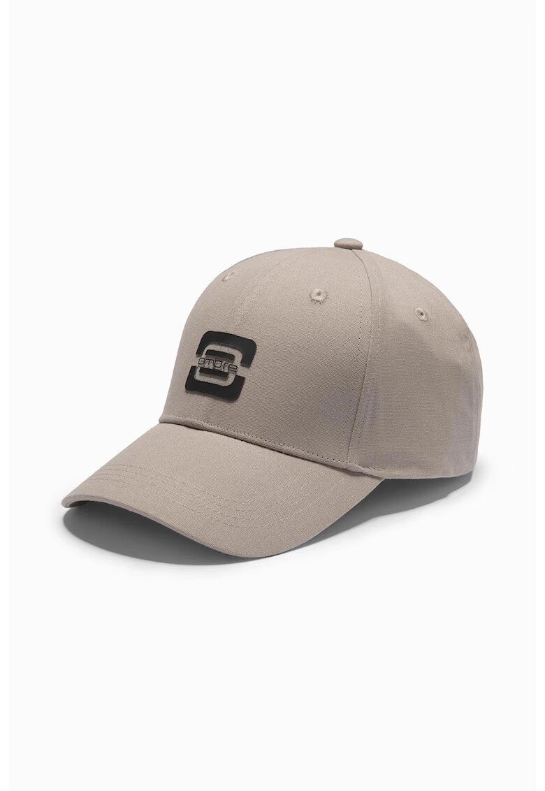OMBRE Sapca cu detaliu logo - Maro taupe deschis