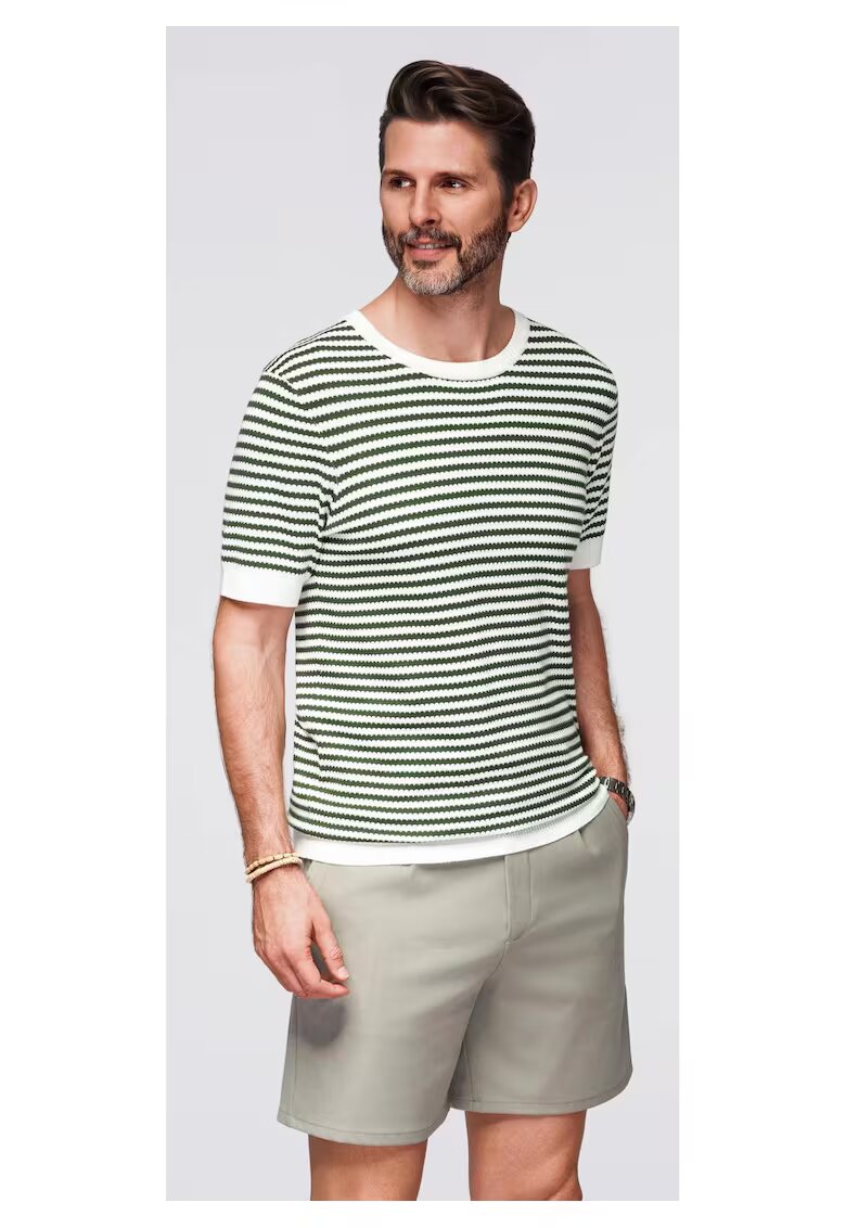 OMBRE Tricou din viscoza OM-TSCT-0255 - Verde