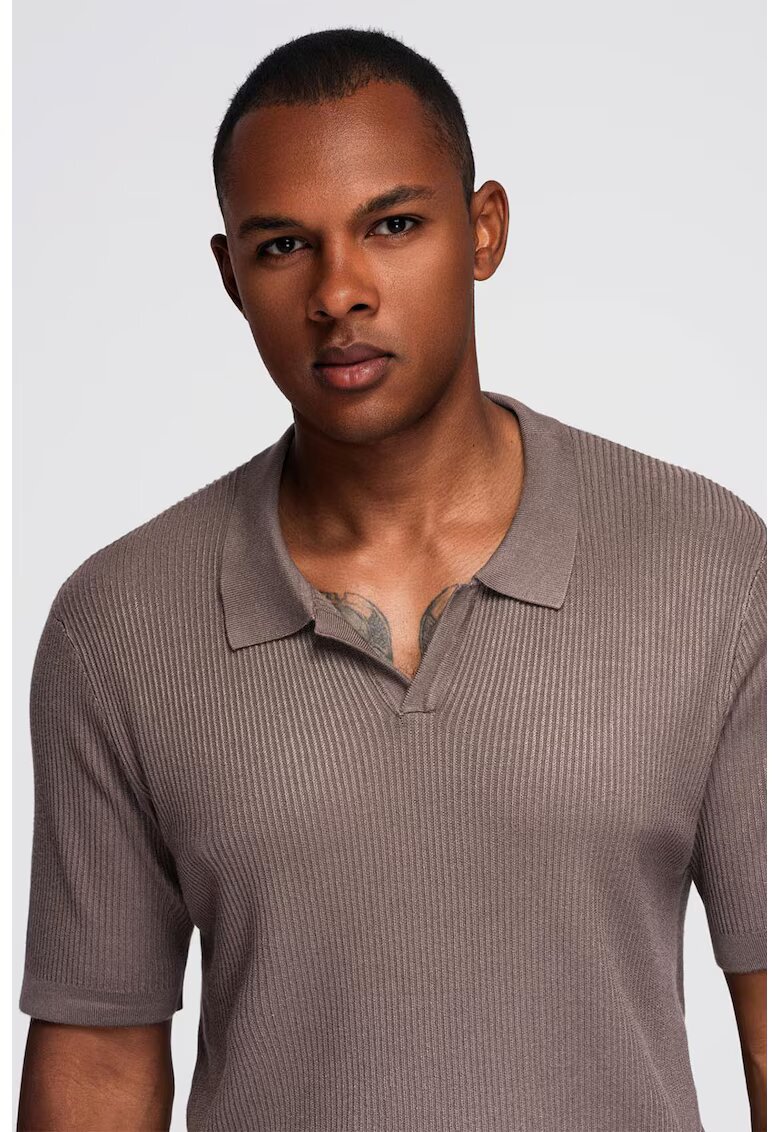 OMBRE Tricou polo striat