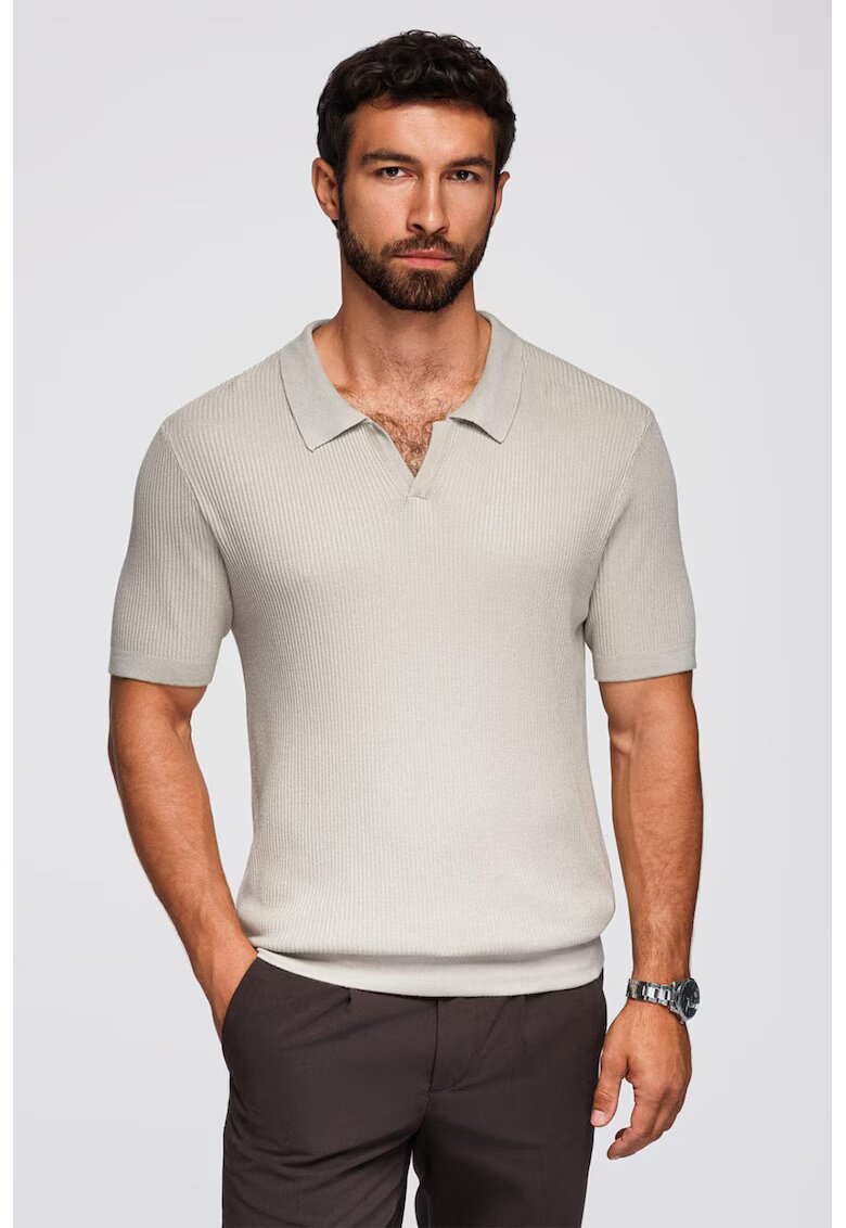 OMBRE Tricou polo striat
