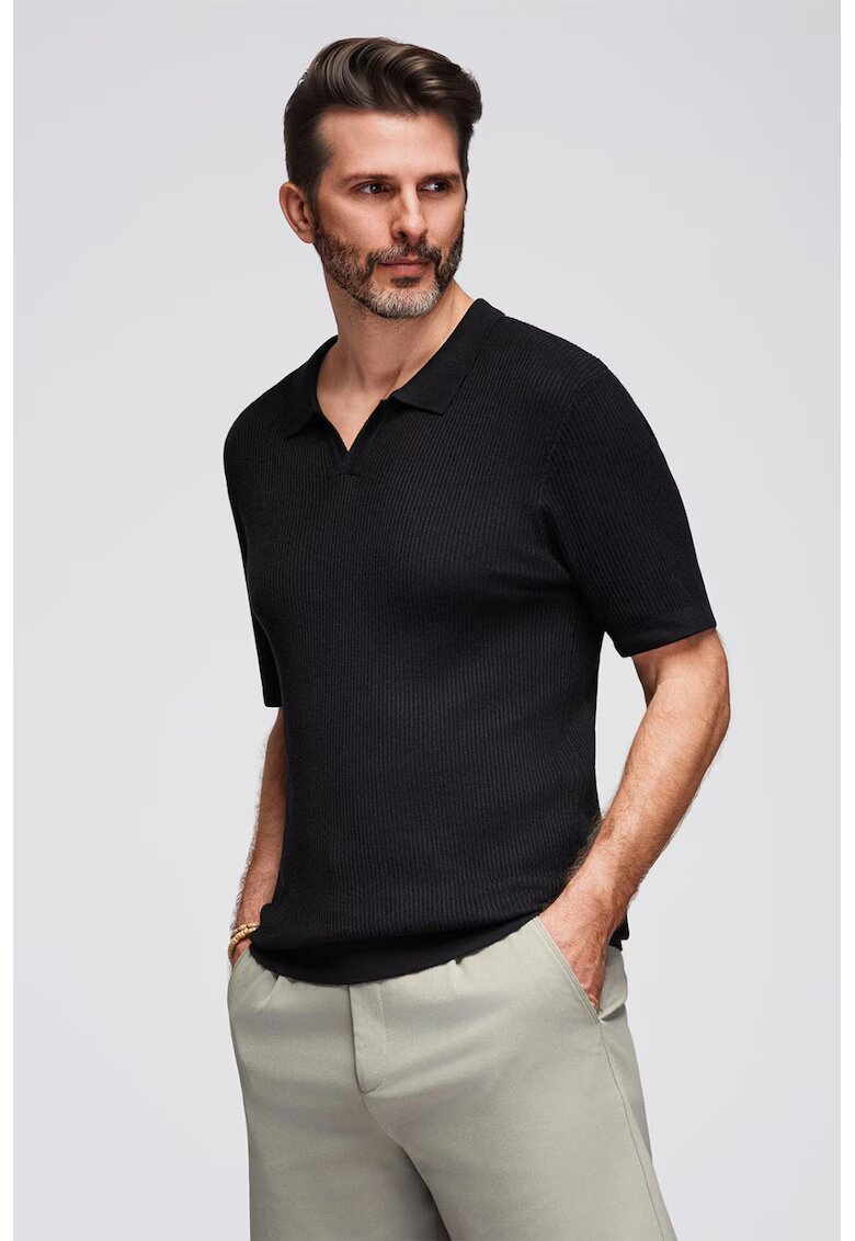 OMBRE Tricou polo striat