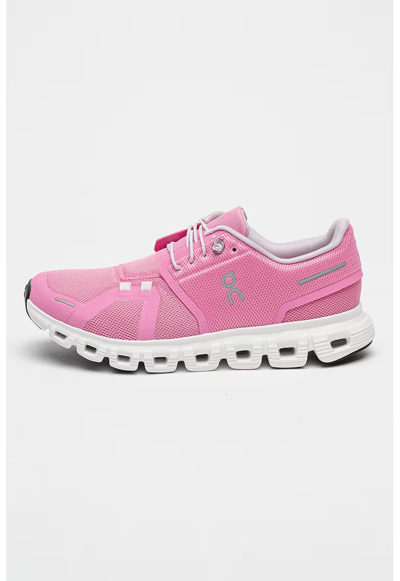 On Pantofi sport din material textil cu logo Cloud 6 - Alb/Roz