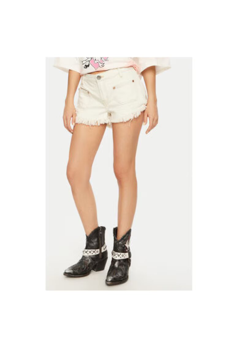 ONE TEASPOON Blugi dama - 304604676 - Bumbac - Bej - Bej