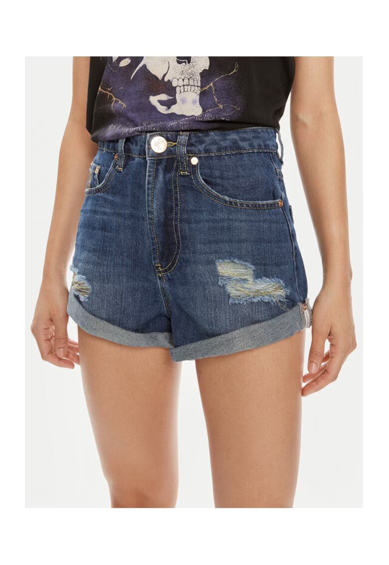 ONE TEASPOON Pantaloni dama - 7408 - Bumbac/Poliester - Albastru