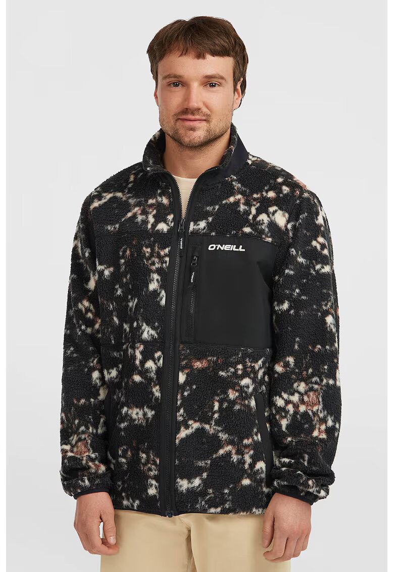 ONeill Jacheta din fleece cu model Must-Have High Pile - Negru/Bej