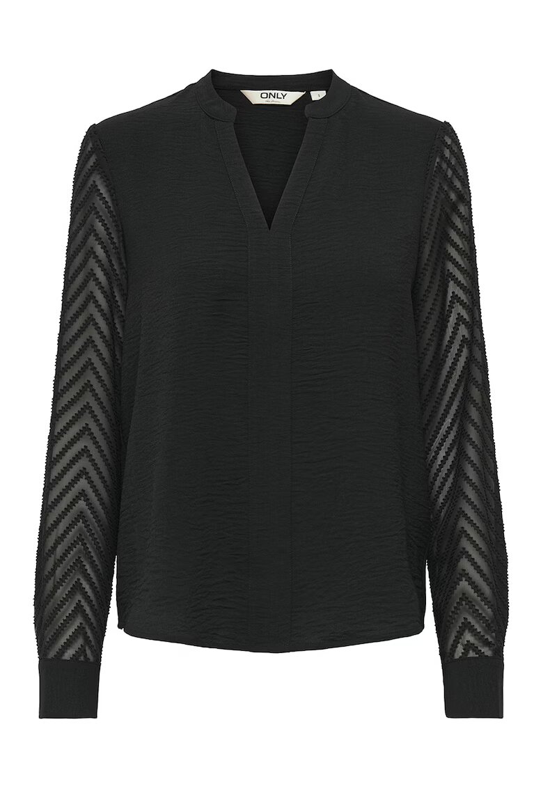 Only Bluza cu decolteu in V - Verde inchis
