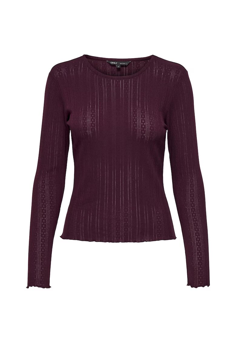 Only Bluza cu maneci lungi ONLCARLOTTA - Visiniu