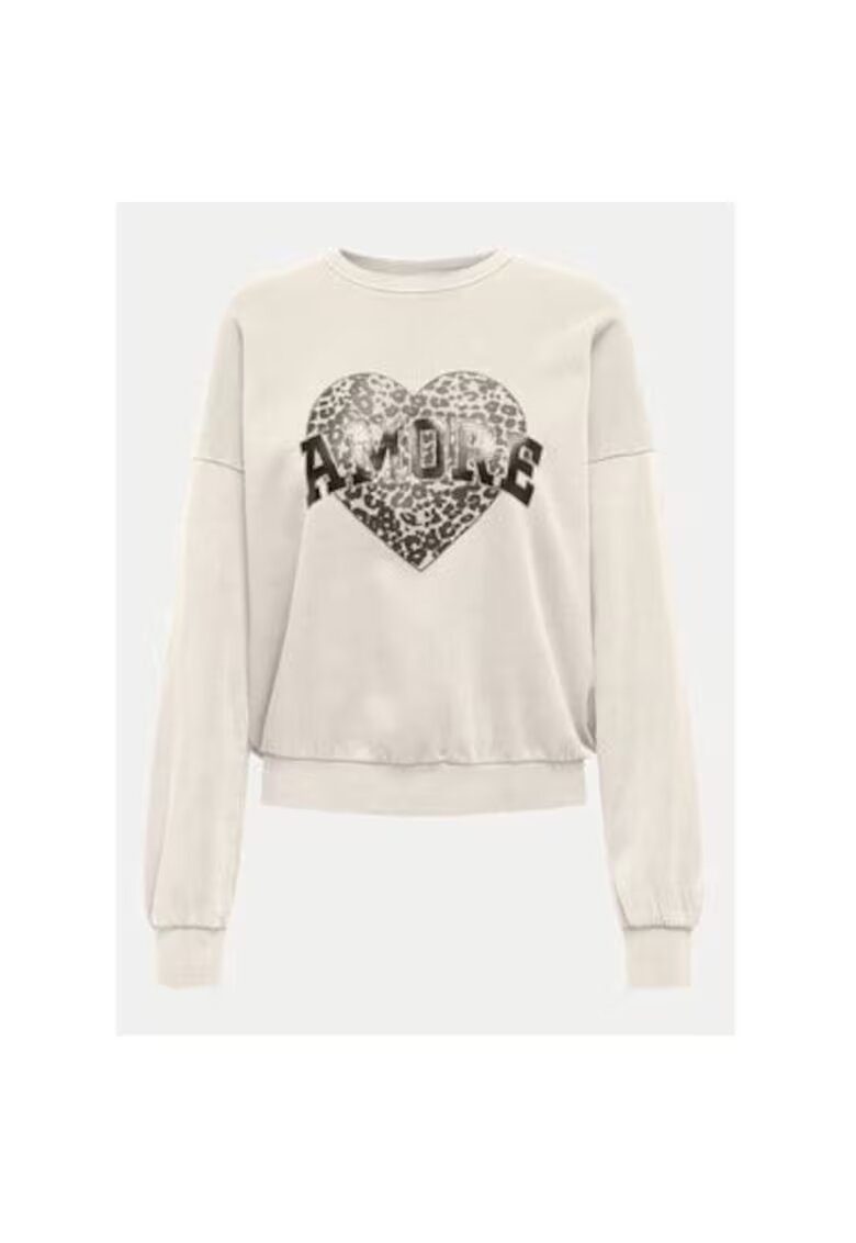 Only Bluza dama - 304784989 - Bumbac/Poliester reciclat - Bej - Bej