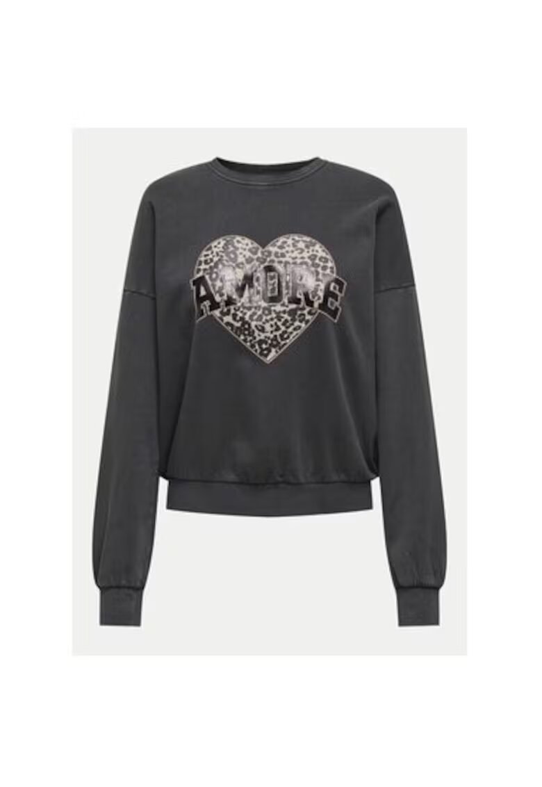 Only Bluza dama - 304784996 - Bumbac/Poliester reciclat - Gri - Gri