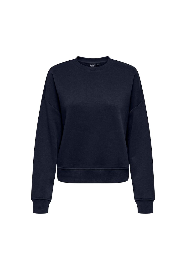 Only Bluza de trening relaxed-fit cu decolteu la baza gatului - Albastru