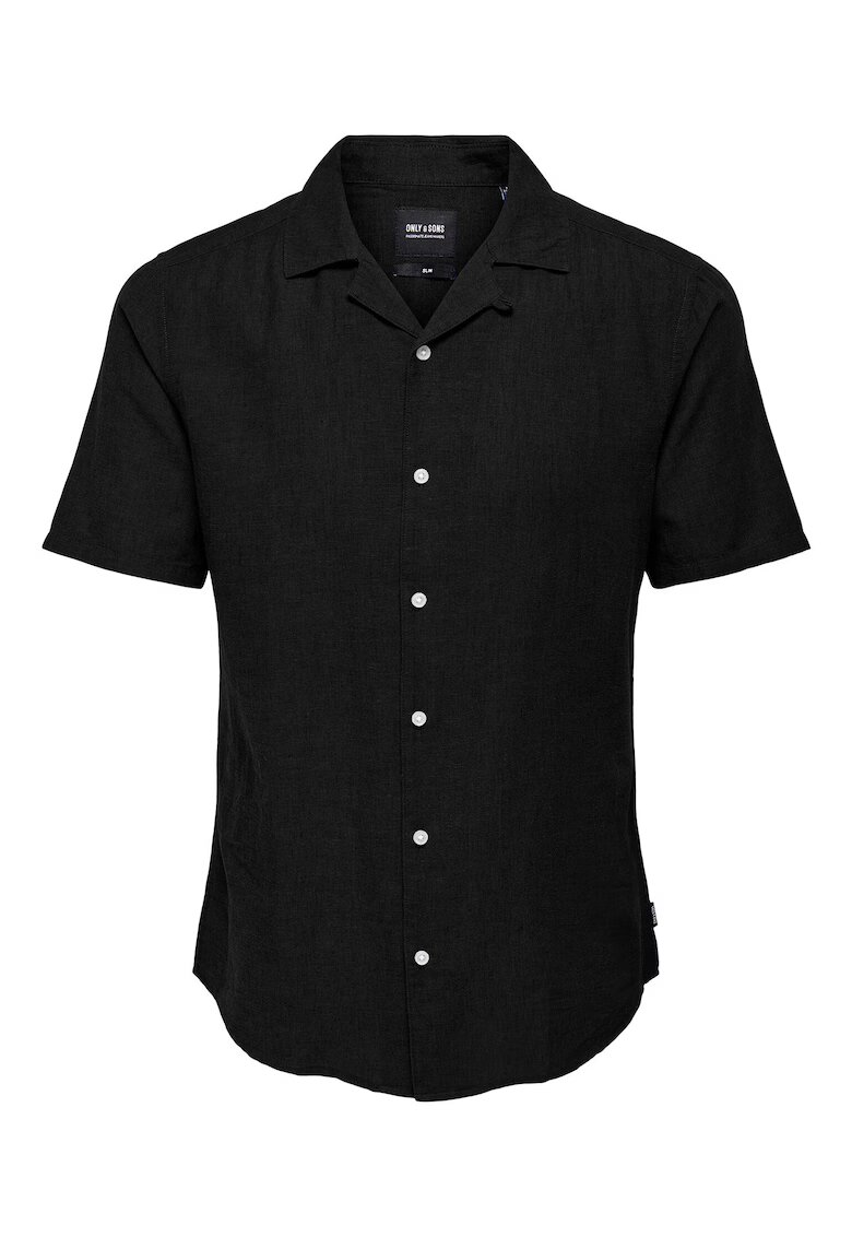 Only Camasa barbati Sons - 22025116 - Bumbac/In - Negru - Negru