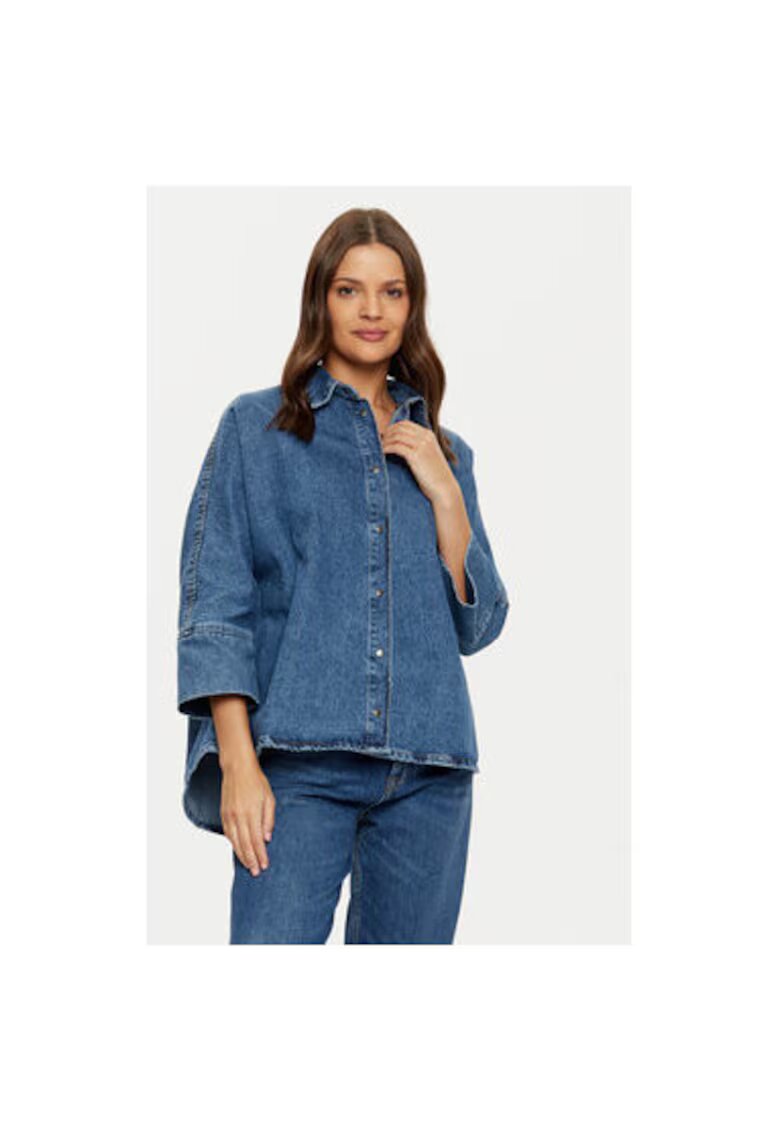 Only Camasa dama - 304784194 - Bumbac - Albastru - Albastru