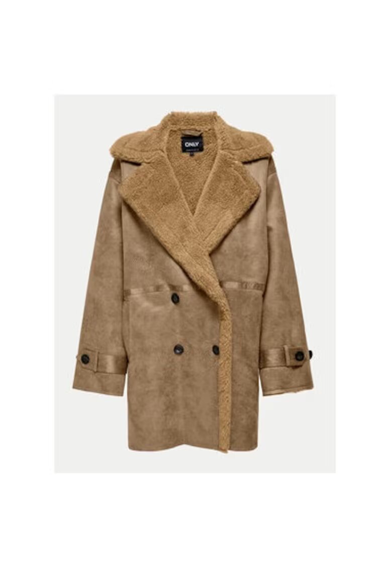 Only Cojoc dama - 304498688 - Piele ecologica - Maro - Maro